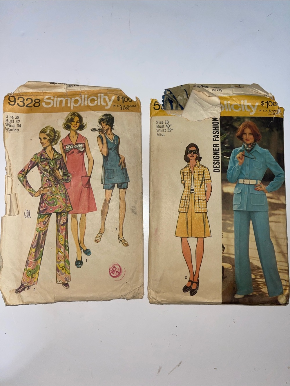 5/$25 Simplicity Vintage Pattern Women’s Pants & Jumpsuits in Blue